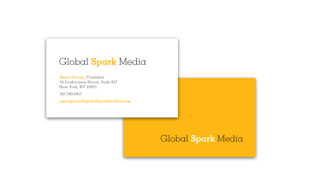 Global Spark Media business card